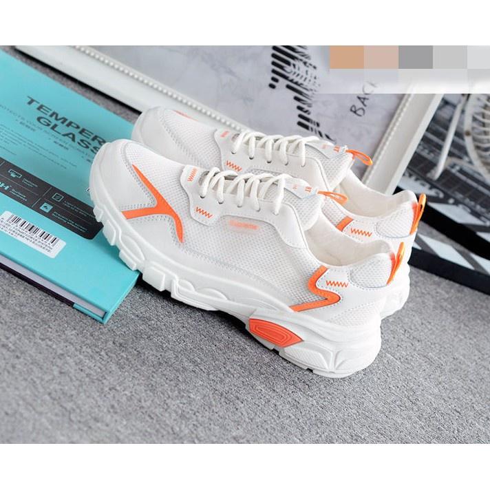 Giày sneaker nữ (trắng cam) 000034