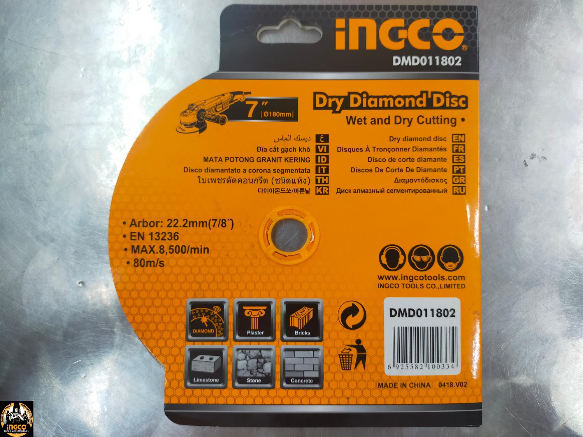 ĐĨA CẮT GẠCH KHÔ KIM CƯƠNG INGCO ĐẦY ĐỦ KÍCH CỠ - HÀNG CHÍNH HÃNG