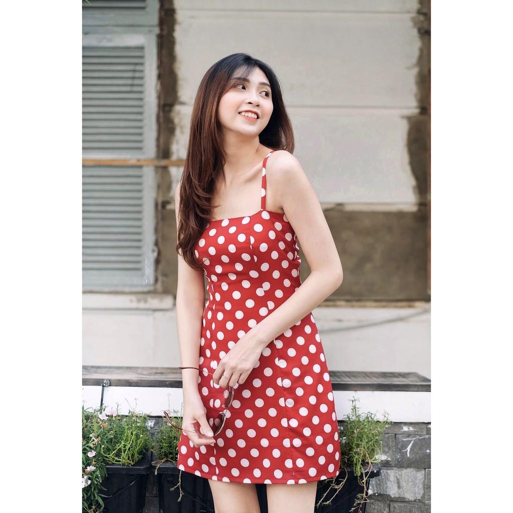 Đầm dây Polka Dot