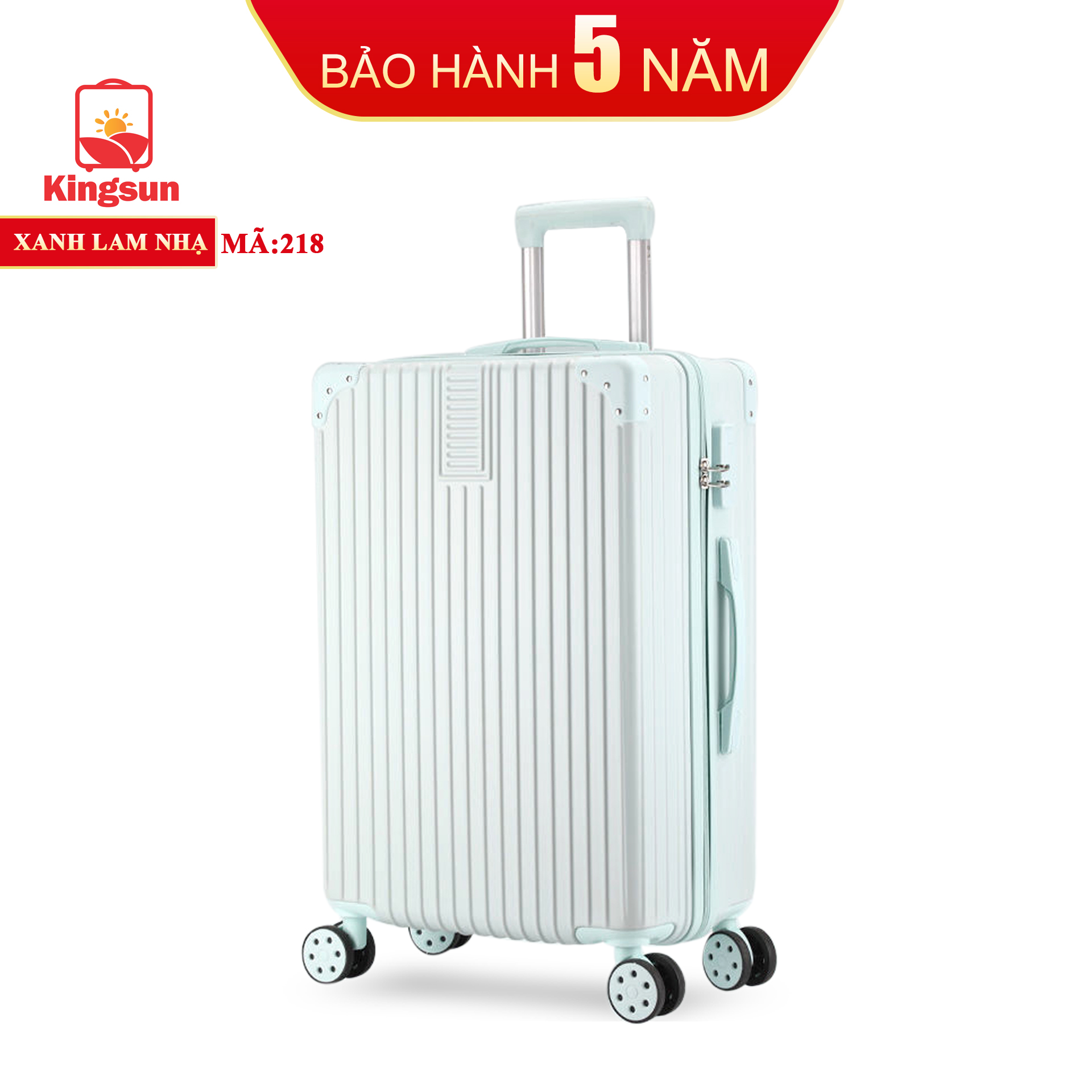 Vali du lịch Vali kéo cao cấp chính hãng Size 24inch  KS-218 - Xanh lam nhạt