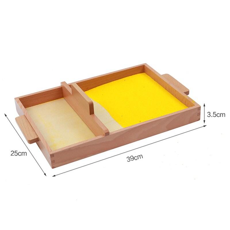 Khay cát viết chữ Montessori (Sandpaper Letter Tracing Tray)