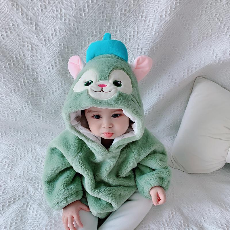 Trẻ Sơ Sinh Trang Phục Áo Liền Quần Mùa Đông Sơ Sinh Onesie Quần Áo Ropa Bebe Mềm Xanh Gấu Mèo Dễ Thương Dép Nỉ Cho Bé Bộ Trang Phục 0-3Y