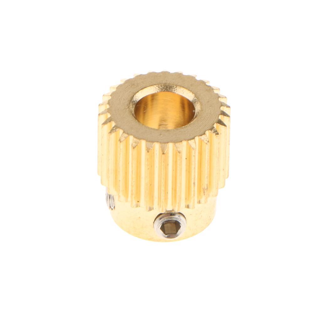 2xFeedstock Wheel Extruder Gear Hobbed Gear Drive Gear for Reprap 3D Printer