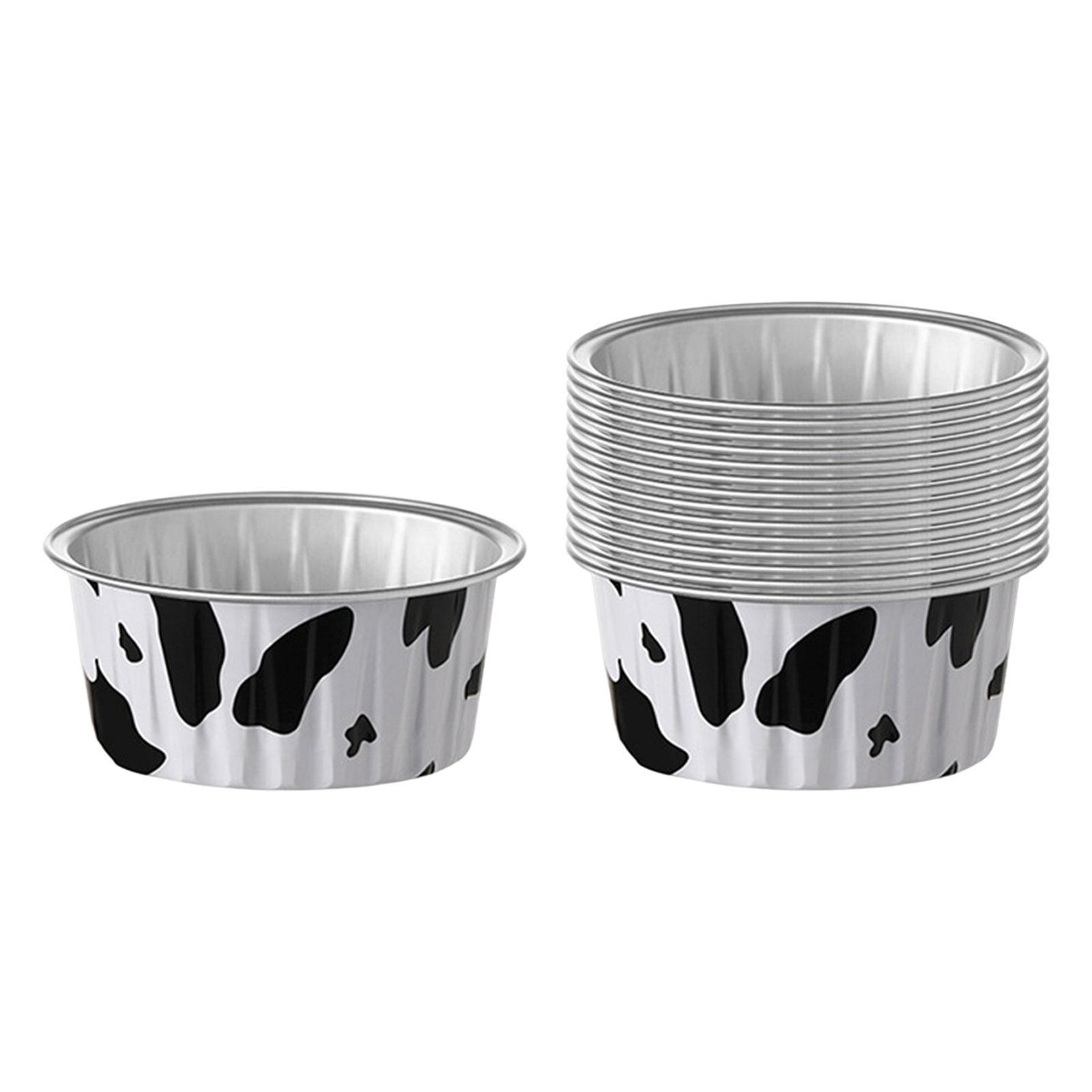 15 Pieces Foil Baking Cups, Aluminum Muffin Cups, Cupcake Holder Tin, Cupcake and Muffin Liner for Cookies, Cheese, Cakes Outdoor Dessert Pie Clubs
