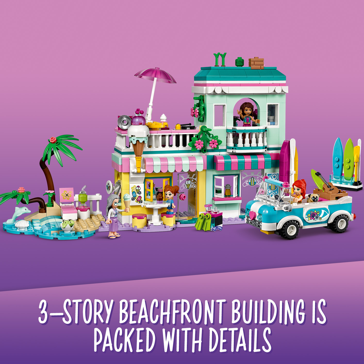 LEGO Friends 41693 Lướt sóng trên biển (685 chi tiết)