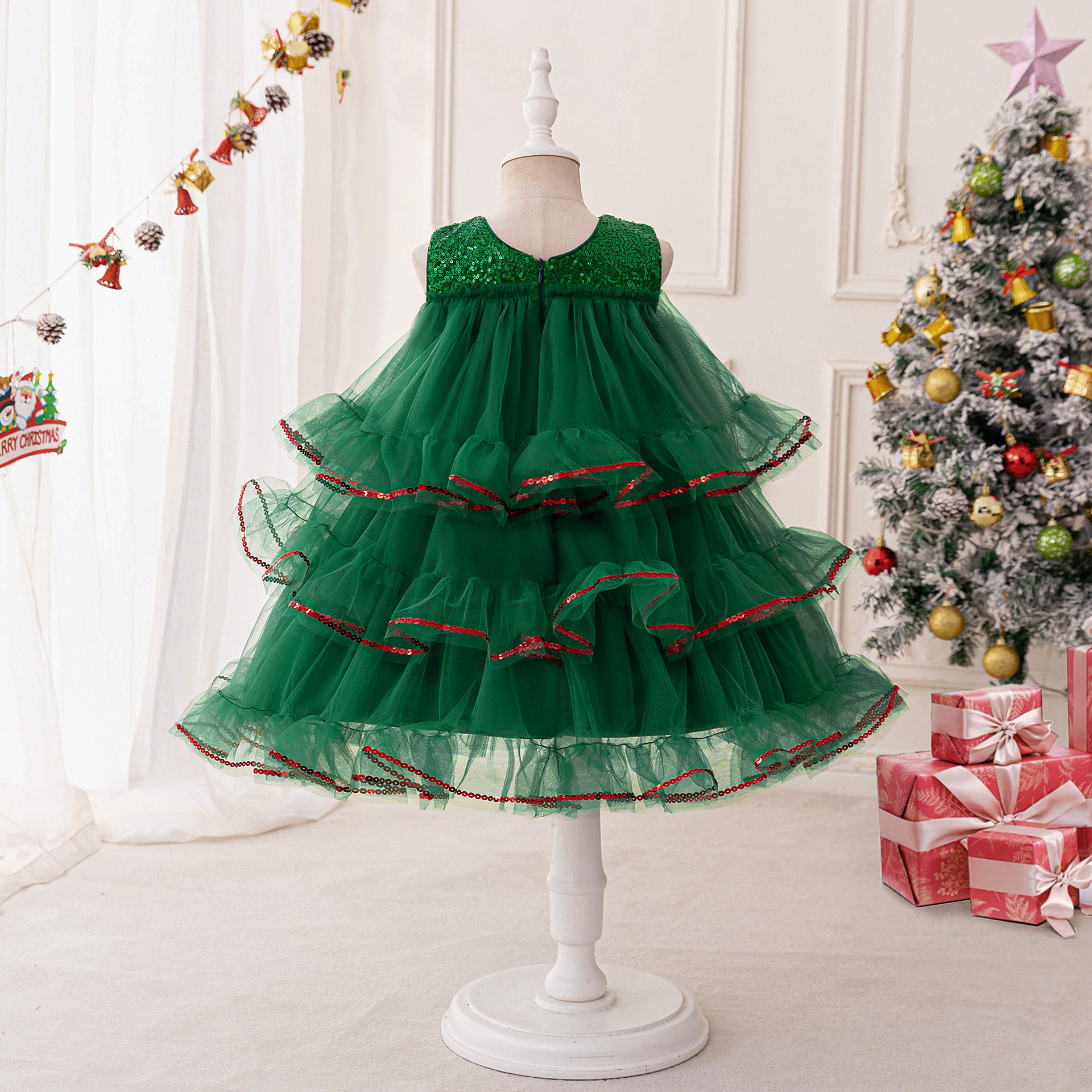 Đầm váy công chúa cho bé gái diện noel giáng sinh lễ tết năm mới