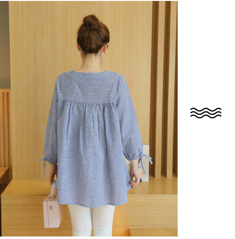 Áo bầu công sở form rộng baby doll che bụng che mông A58