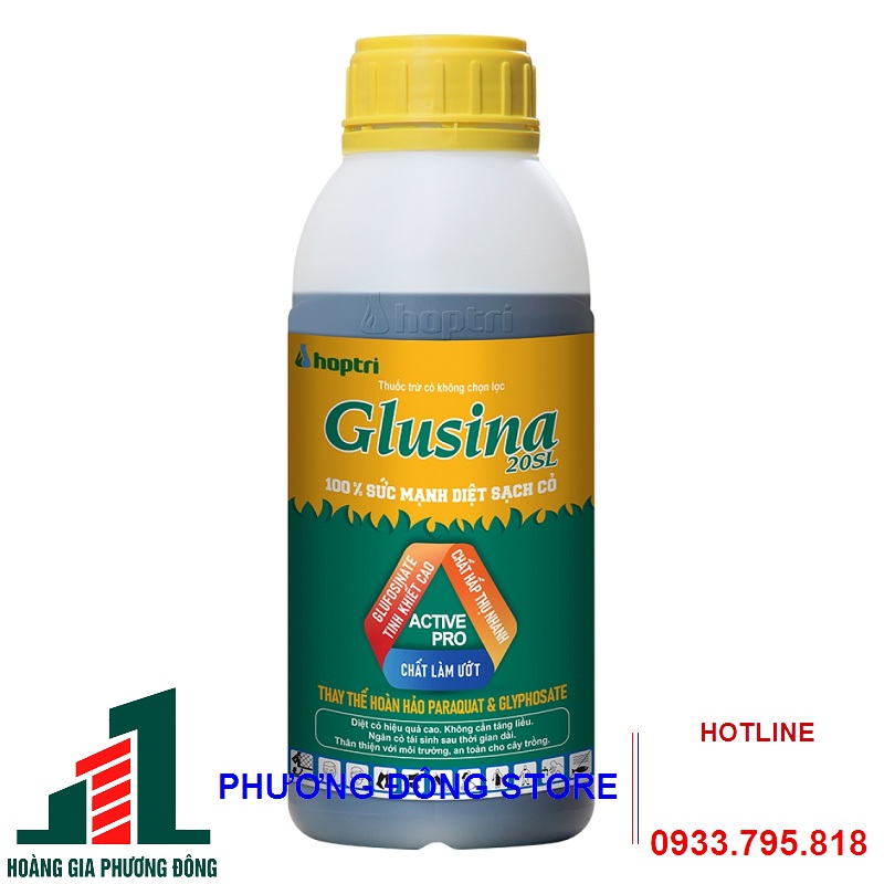 Thuốc trừ cỏ không chọn lọc Glusina 20SL -  chai 100ml, chai 450ml, chai 900ml