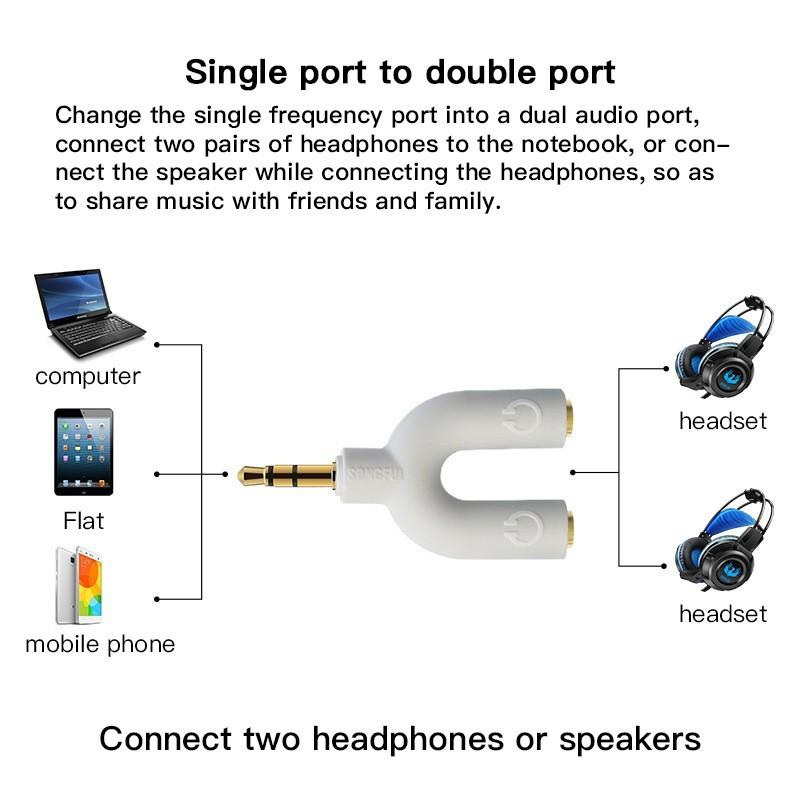 Đầu Chia Âm Thanh 3.5mm Chất Lượng Cao