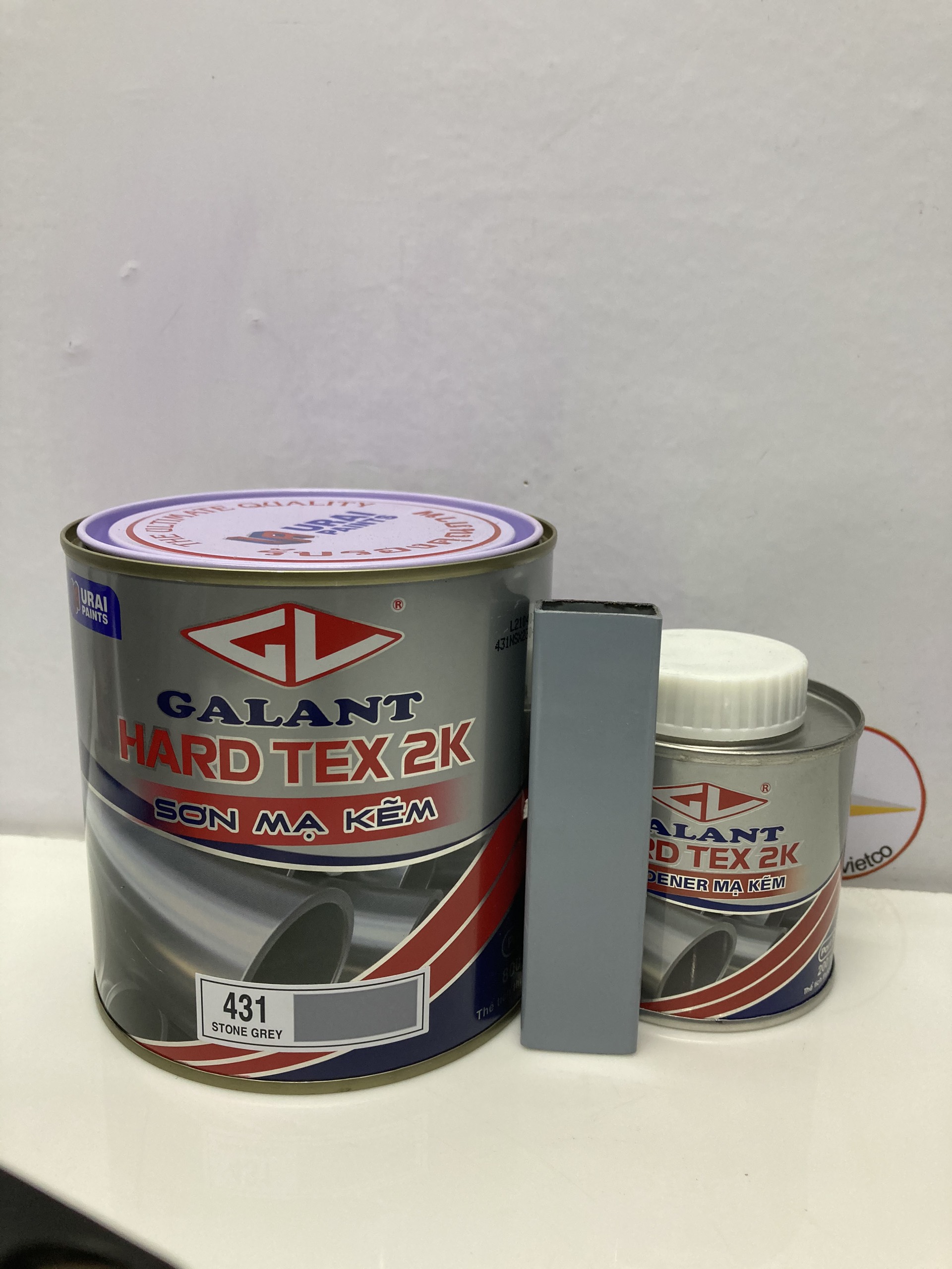 Sơn sắt mạ kẽm Galant Hard Tex 2k màu xám 431