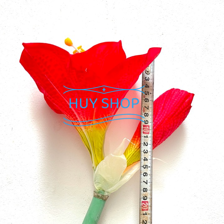 Hoa giả trang trí - COMBO Bộ Hoa LAN ĐẤT 3 nhánh Vải cao cấp