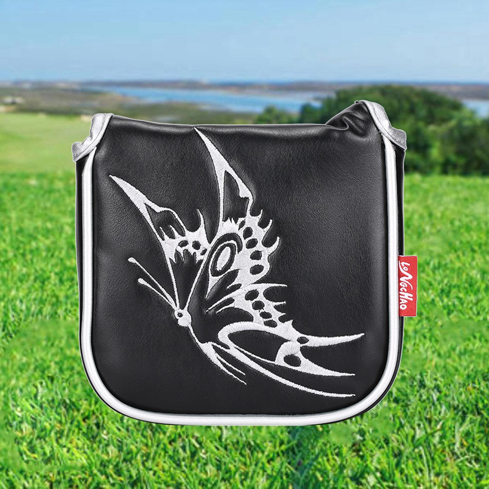2 PCS Universal Golf Mallet Putter Covers Headcover Magnetic Closure Guard
