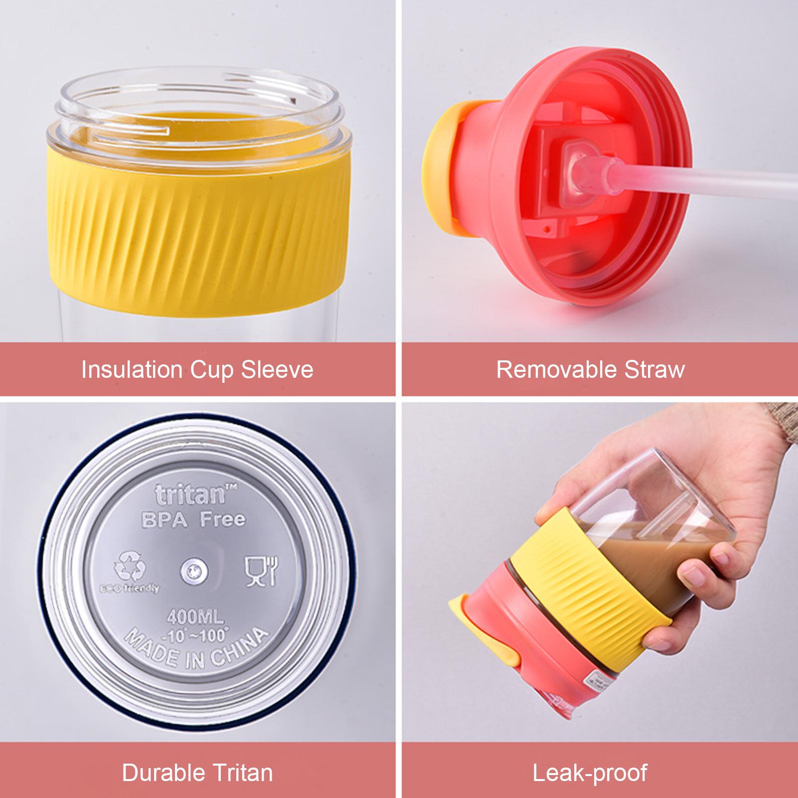 Bình Nước Cách Nhiệt Bằng Bằng Silicon Có Thể Tái Sử Dụng Không Chứa Bpa Dung Tích 600Ml