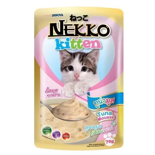 Pate Cho Mèo Nekko 70g, Pate Dạng Gói Cho Mèo, Pate Cho Mèo Thịt Thật Từ Cá Ngừ 28 Vị Hấp Dẫn