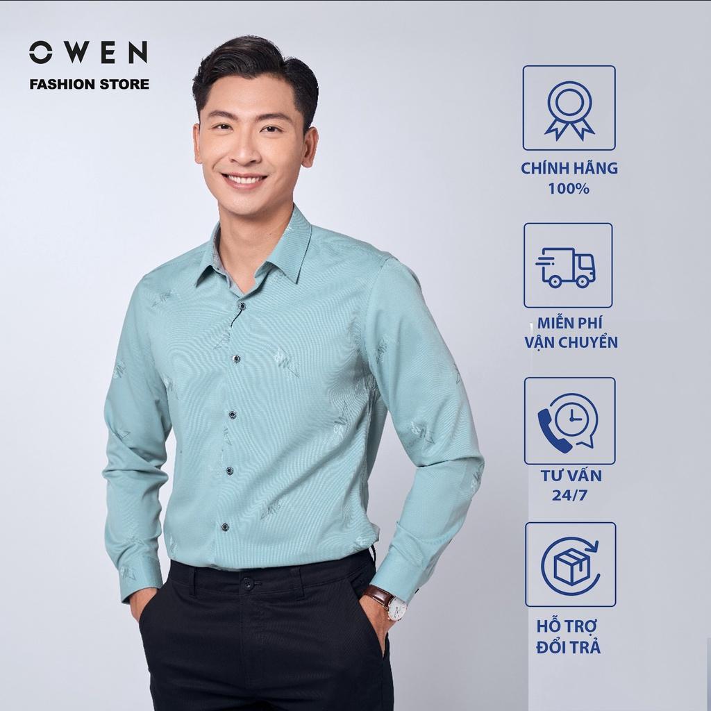 Áo Sơ mi Owen nam dài tay dáng Slimfit sợi Tre mềm mịn mát Mã AS220926D