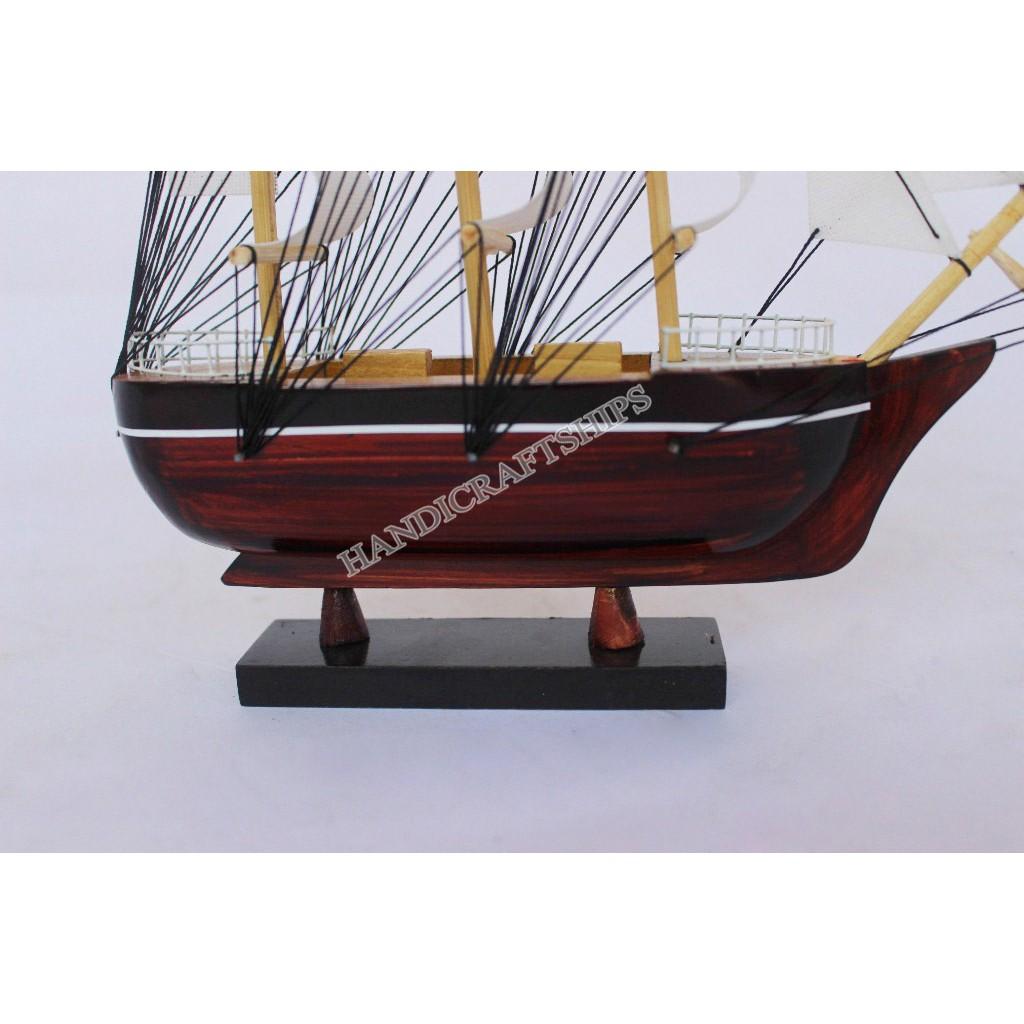 Combo 2 thuyền buồm mô hình màu trắng 25cm & 20cm