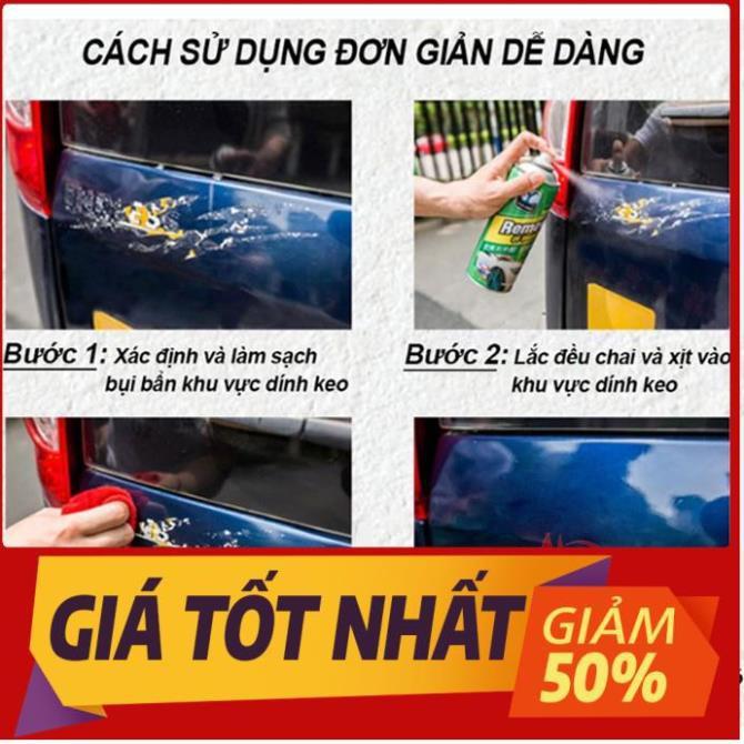 Bình dung dịch chai xịt tẩy keo dán băng dính đa năng Sticker Remover rửa sạch vết 3m decal nhựa đường