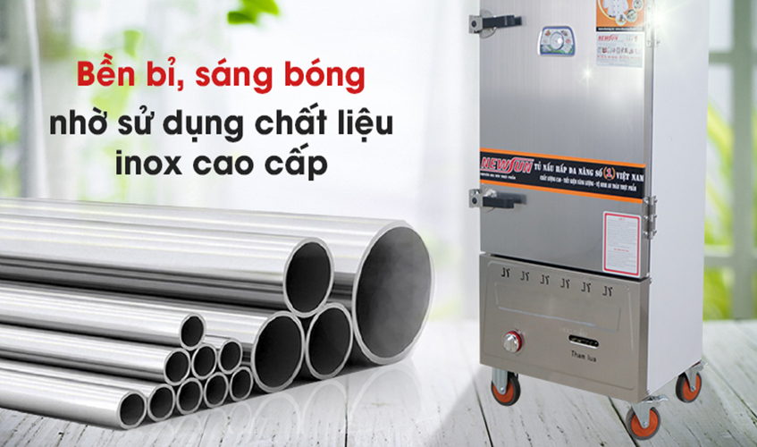 Tủ Hấp Giò Chả, Thực Phẩm 60 Kg Bằng Gas 12 Khay Nhập Khẩu NEWSUN - Hàng Chính Hãng