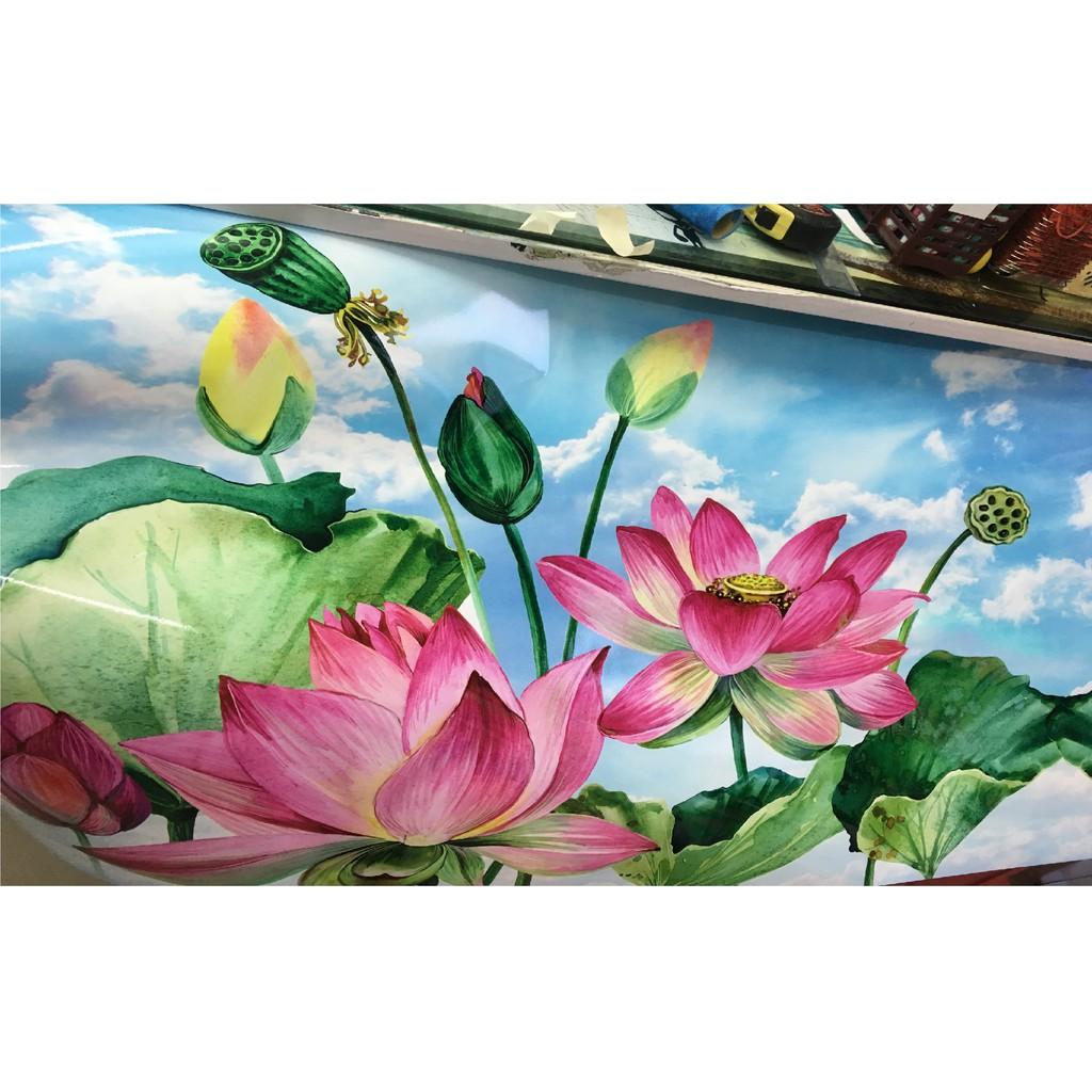 1 tấm tranh decal hoa sen