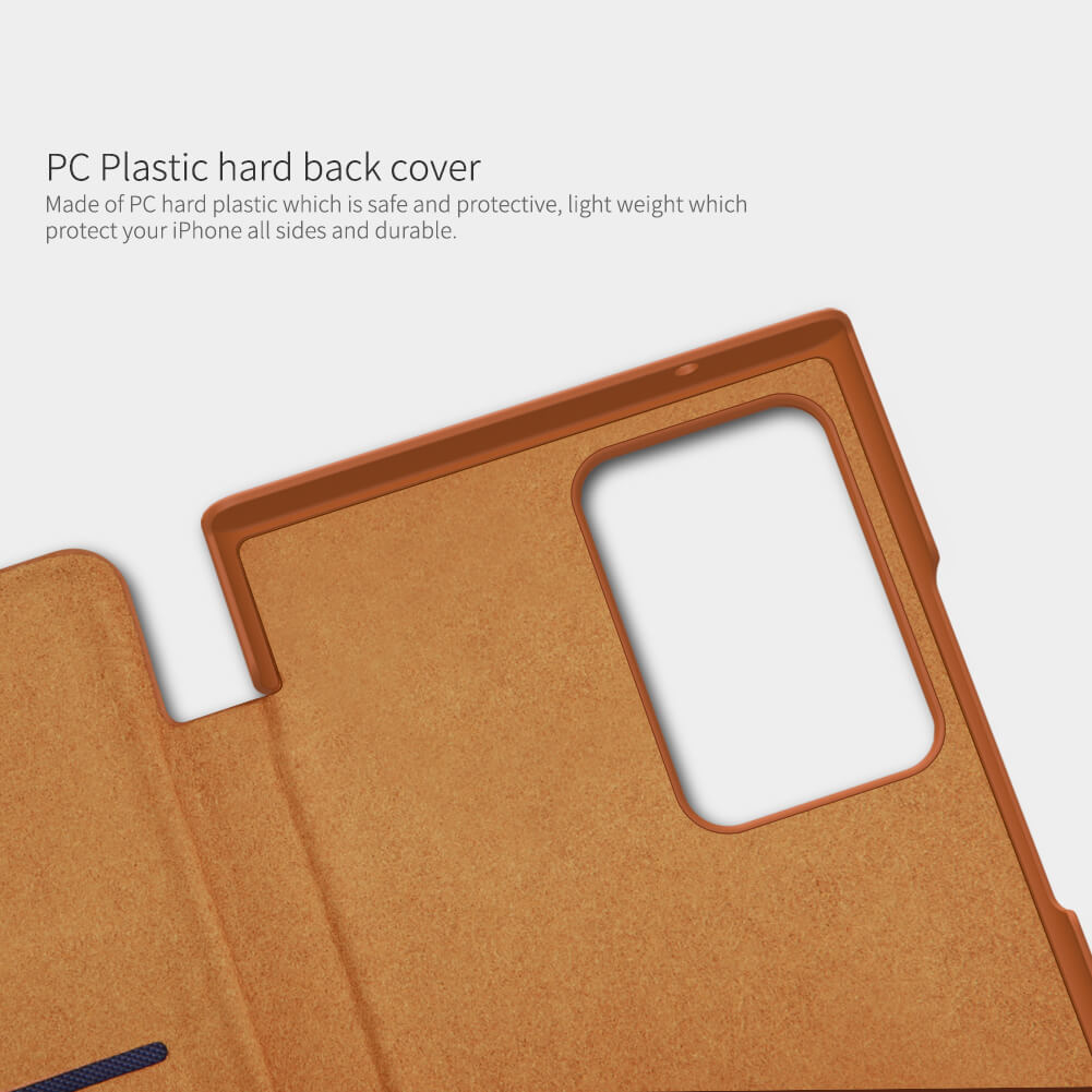 Case bao da leather chống sốc cho Samsung Galaxy Note 20 Ultra hiệu Nillkin Qin - hàng nhập khẩu