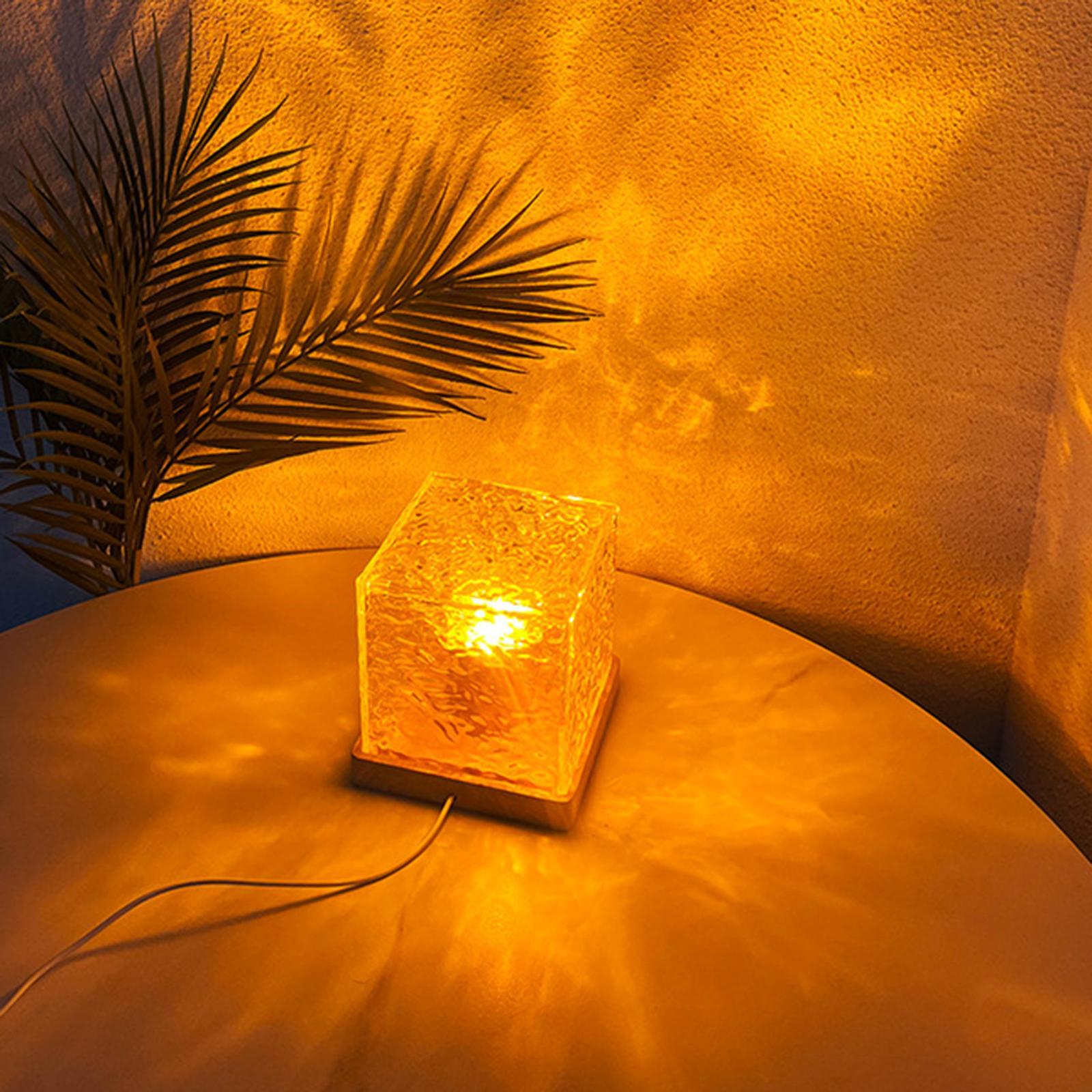 Table Desk Lamp USB Acrylic Table Lamp for Party Living Room NightStand Office Decor