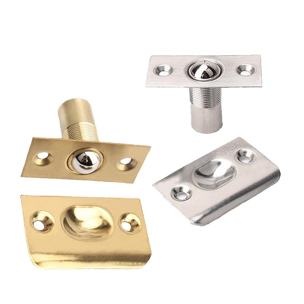 Stainless Steel Roller Ball Catch Lock Door Cupboard Spring Latch Brass