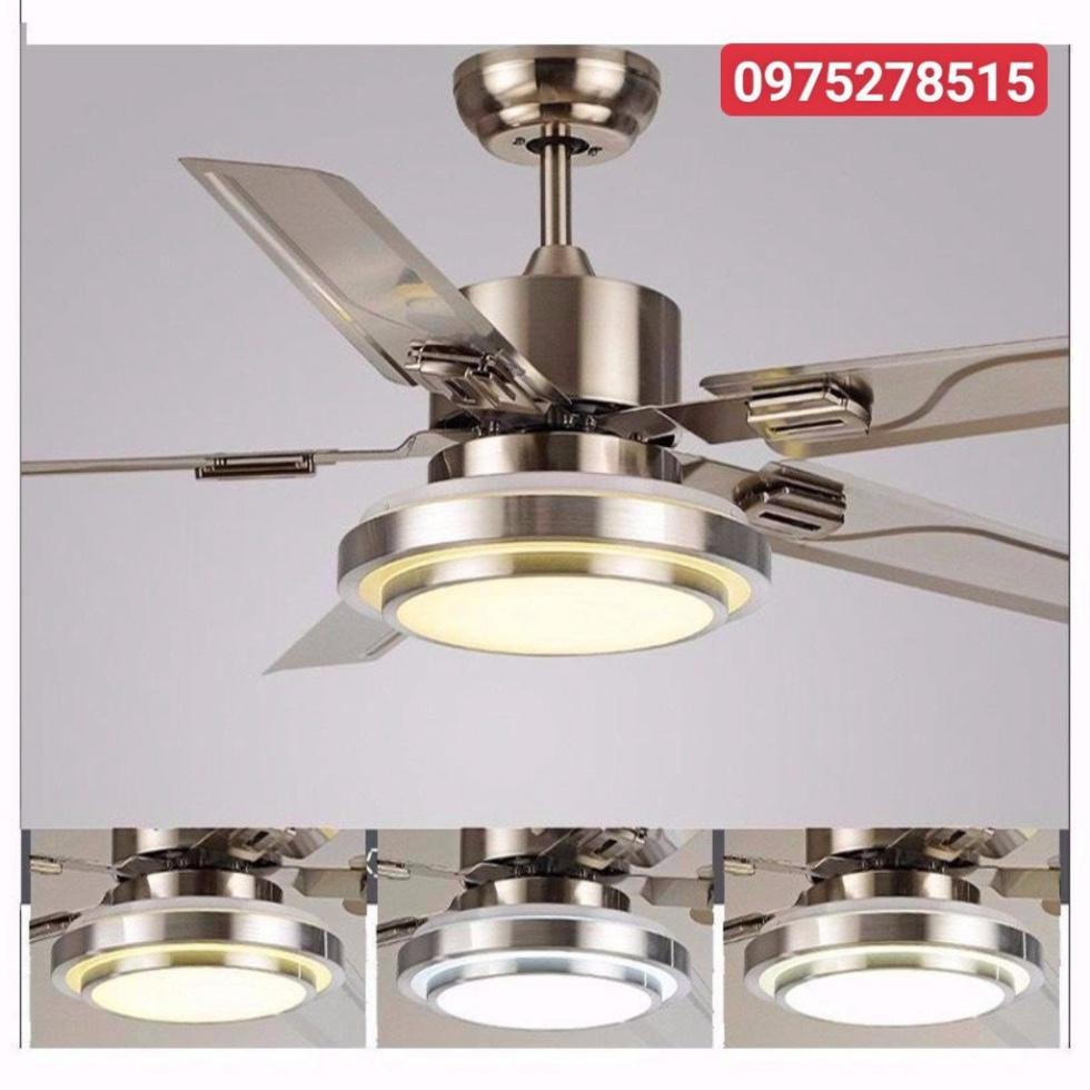 Quạt Trần 3 PHIÊN BẢN Lõi Đồng Full Gió, 3 hình thức Đèn LED, Có Điều Từ Xa, nguyên nhân DC 2D Gió