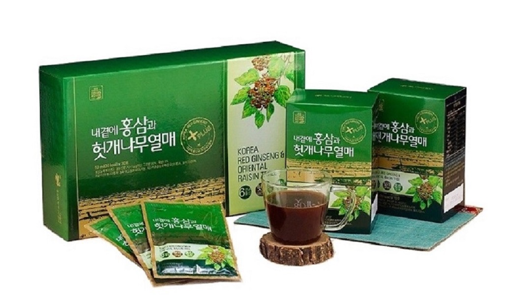 Hộp 30 Túi tinh chất Hồng sâm (Nhân sâm đỏ) Daedong Korea &amp; Quả Hovenia Dulcis (30 x 50ml)