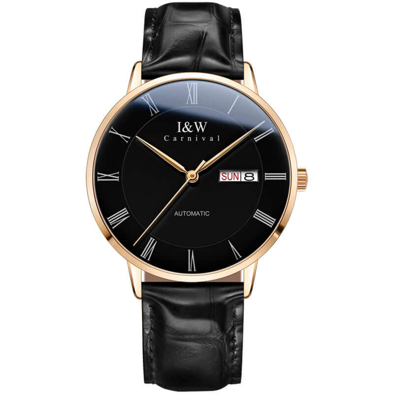 Đồng hồ nam chính hãng IW CARNIVAL IW8861G-3 Kính sapphire ,chống xước ,Chống nước 30m ,Bảo hành 24 tháng,Máy cơ ,dây da cao cấp, thiết kế đơn giản dễ đeo