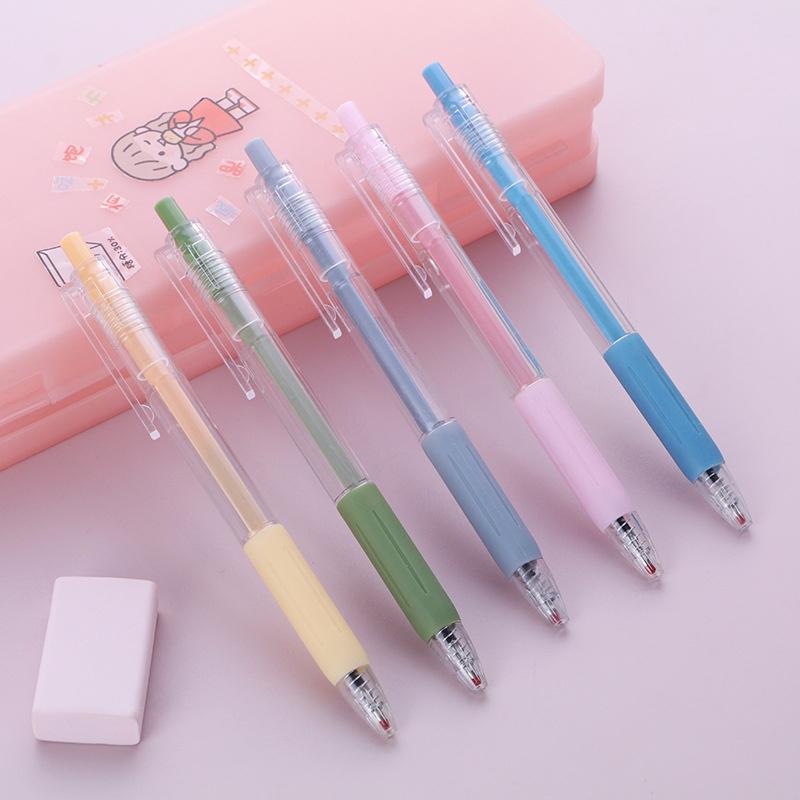 Bút Gel Mực Đen Ngòi 0.5mm Có Vỏ Màu Pastel Cực Xinh