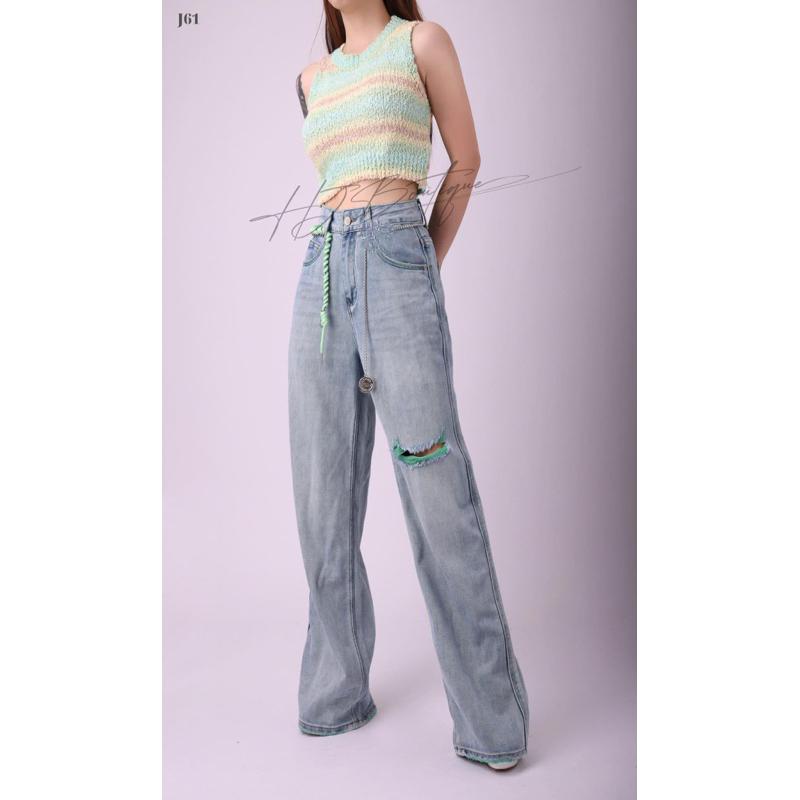 Quần Jeans rách gối hiphop -J15