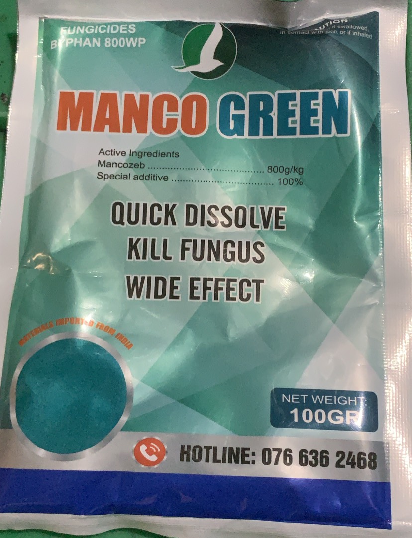 Sản phẩm bảo vệ cây trồng Mancozeb Ấn Độ Manco Green 100gr