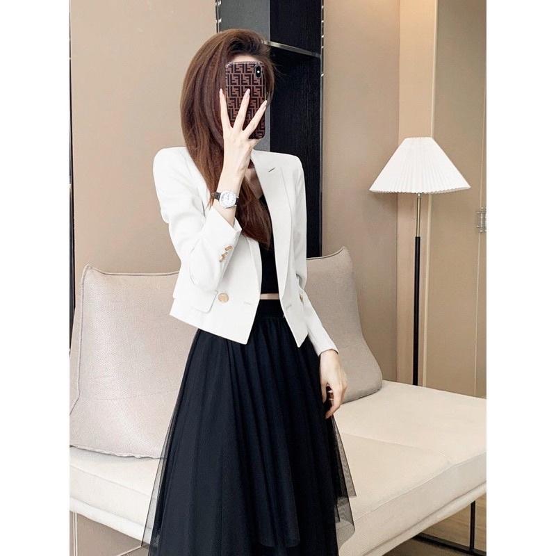 Áo Khoác Blazer nữ dáng ngắn phong cách hàn quốc mẫu mới đẹp mã RB01