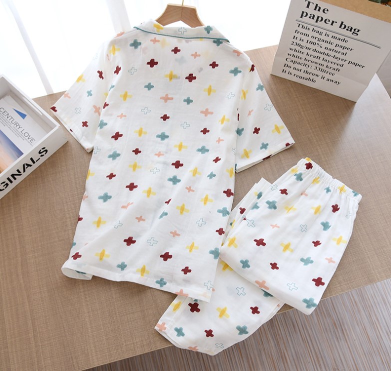 Pijama sau sinh thô đũi, đồ bộ mặc nhà ngắn tay mặc hè cực mát Azuno AZ2990