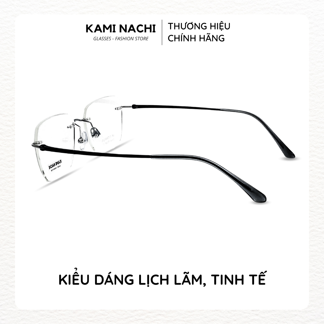 Gọng kính The Business Man phiên bản Airy chất liệu Titanium mạ Ion KAMI NACHI mã S130