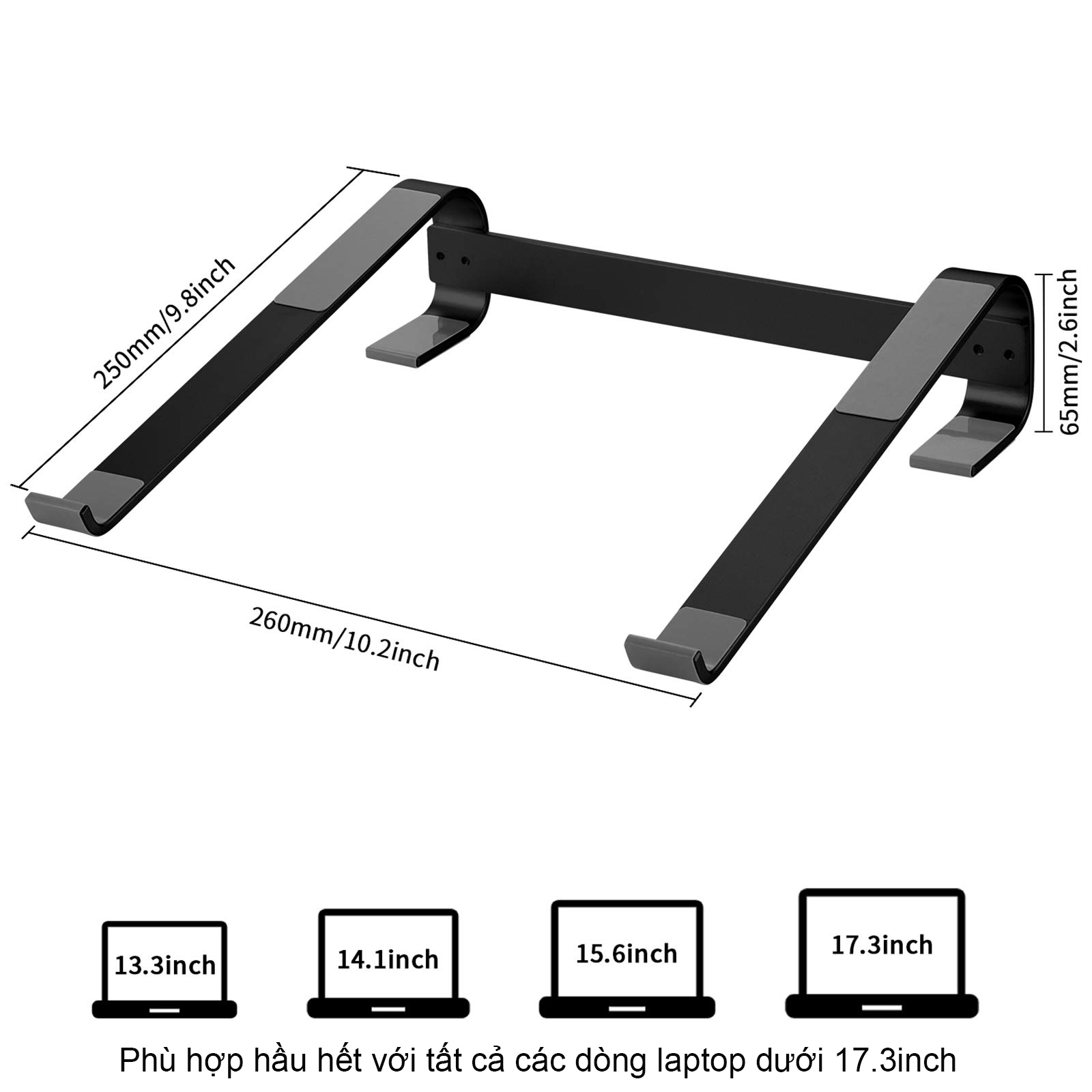 Giá Đỡ Máy Tính, Laptop, Hợp Kim Nhôm Cao Cấp. Hỗ Trợ Tản Nhiệt Chống Mỏi Cổ, Vai, Gáy DRU - Hàng Chính Hãng