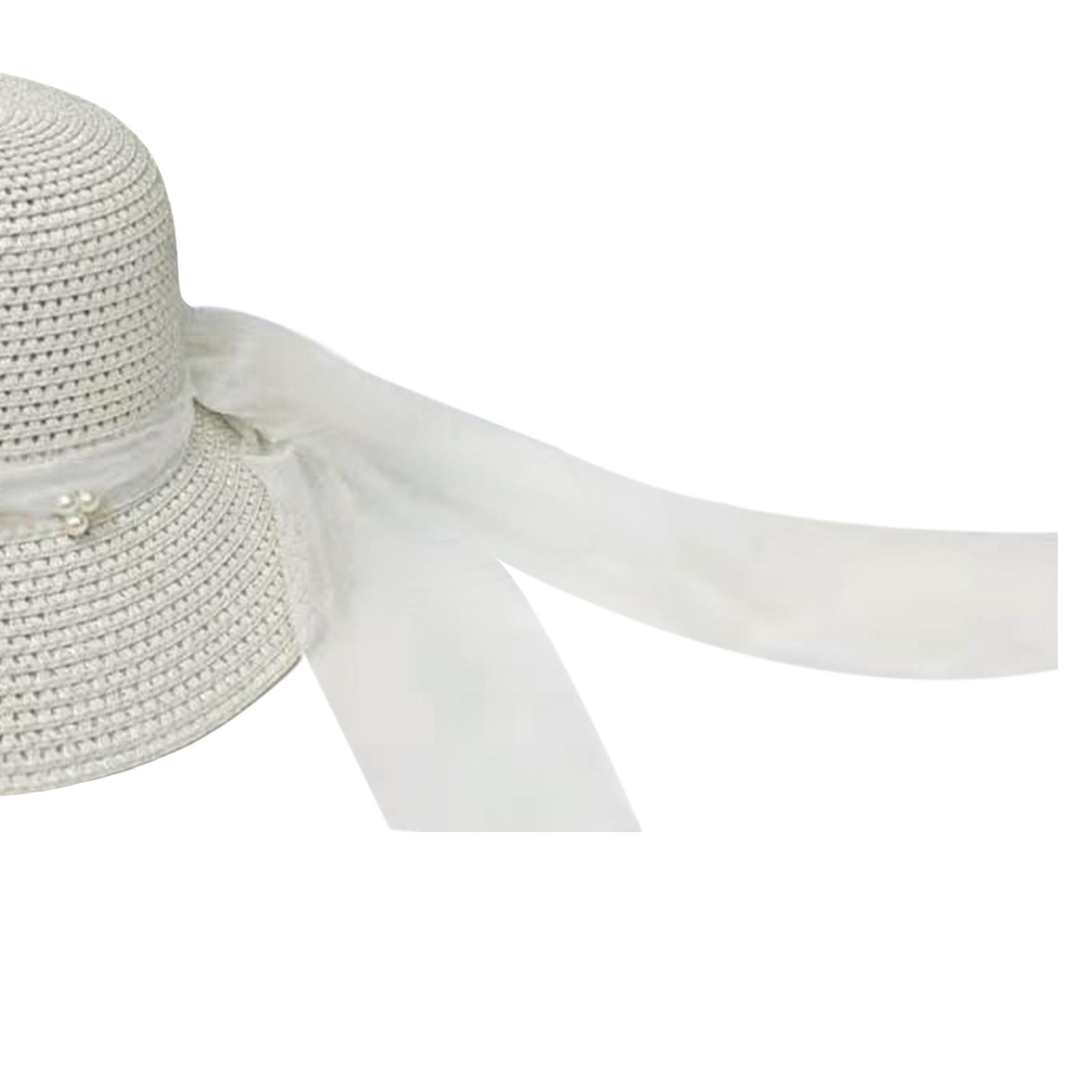 Women's Straw Hats Sun Hat Summer Beach Cap Wide Brim Visor Hats for Holiday