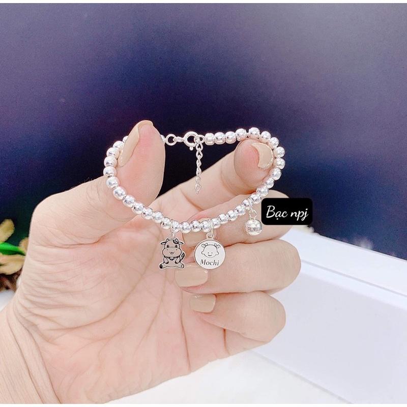 Lắc Tay Khắc Tên, Vòng tay Bi ️Miễn Phí khắc️ hoạ tiết kèm con giáp, Bạc Ta- Bạc Npj