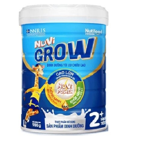 Combo 2 hộp Sữa Bột Nuvi Grow 2+ 900g cho trẻ 2 tuổi trở lên giúp cao lớn