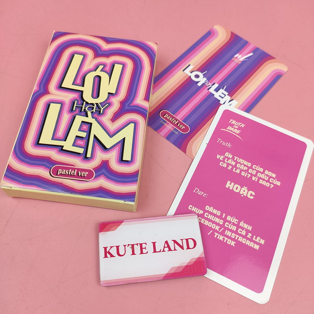 Bộ bài Lói Hay Lèm cho cặp đôi phiên bản Pastel 30 lá thách hay thật Truth Or Dare