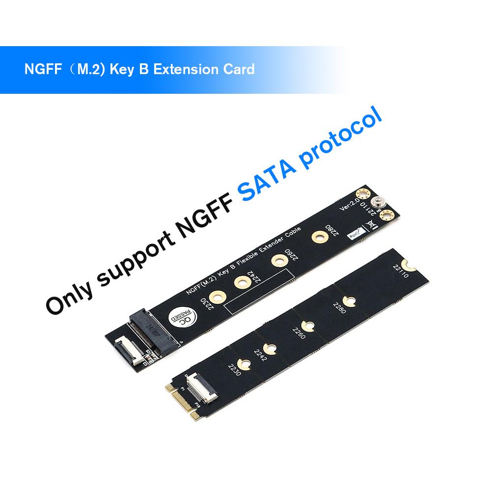 Thẻ tiếp hợp thẻ mở rộng Key B Chỉ hỗ trợ giao thức NGFF SATA (M.2)