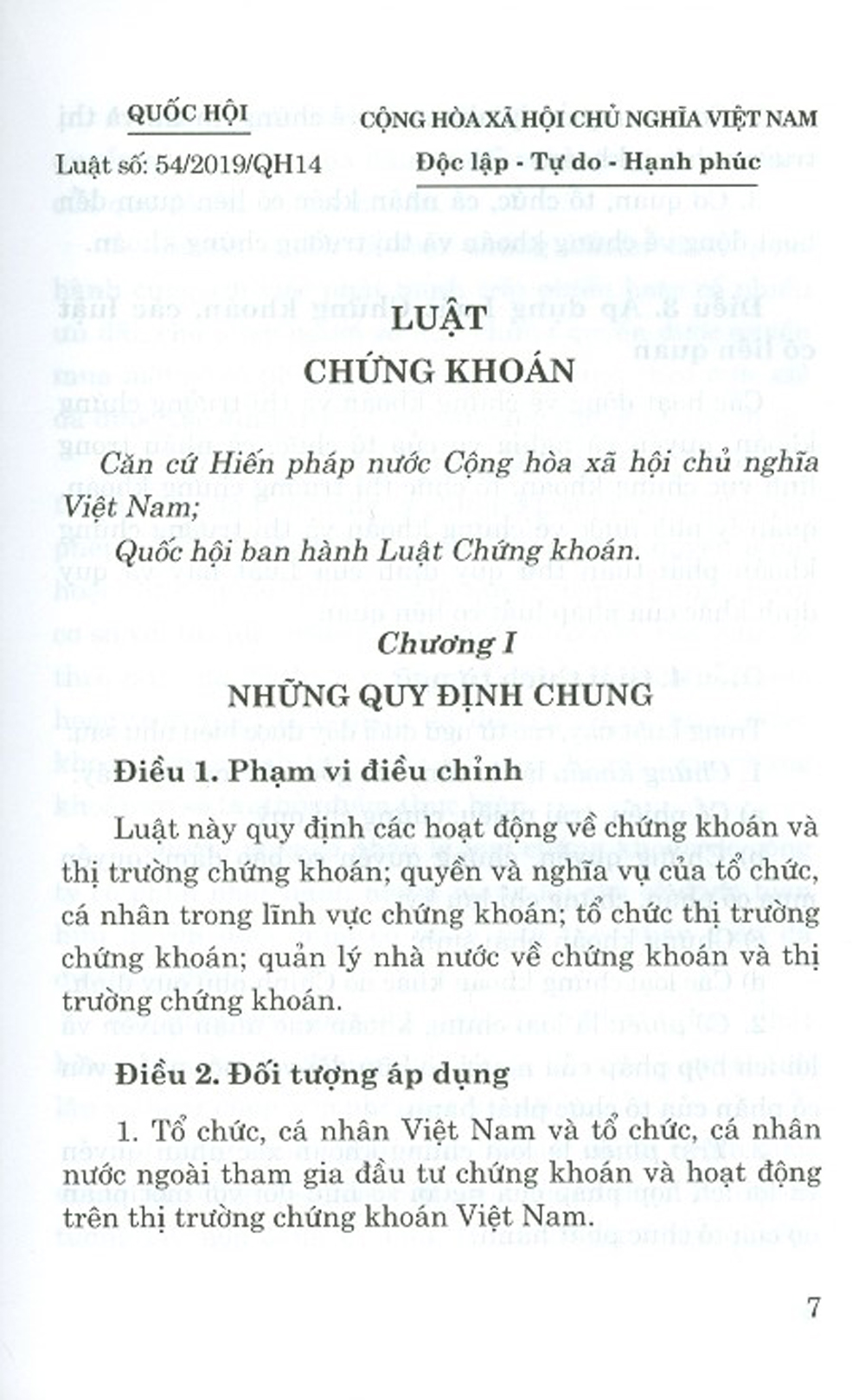 Luật Chứng Khoán