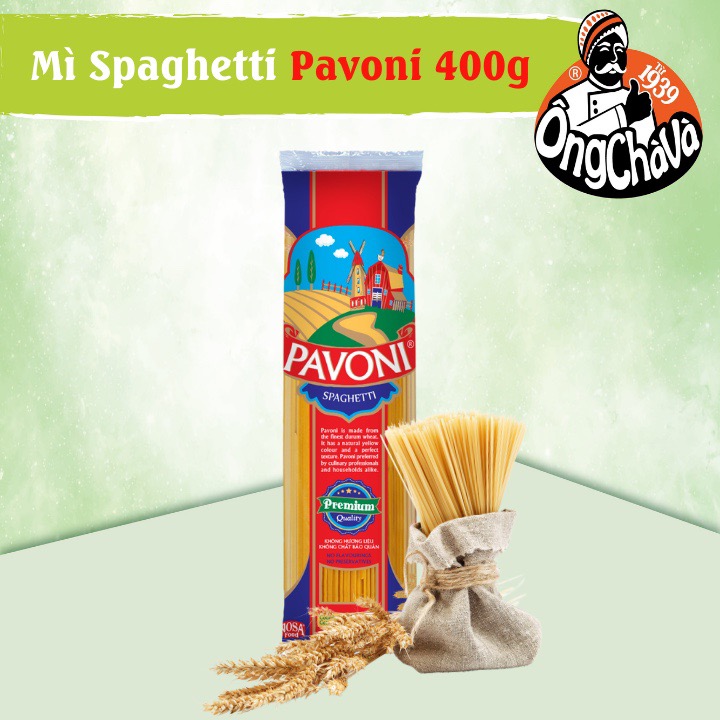 Mì Ý Pavoni 400gram 100% lúa mì nguyên chất