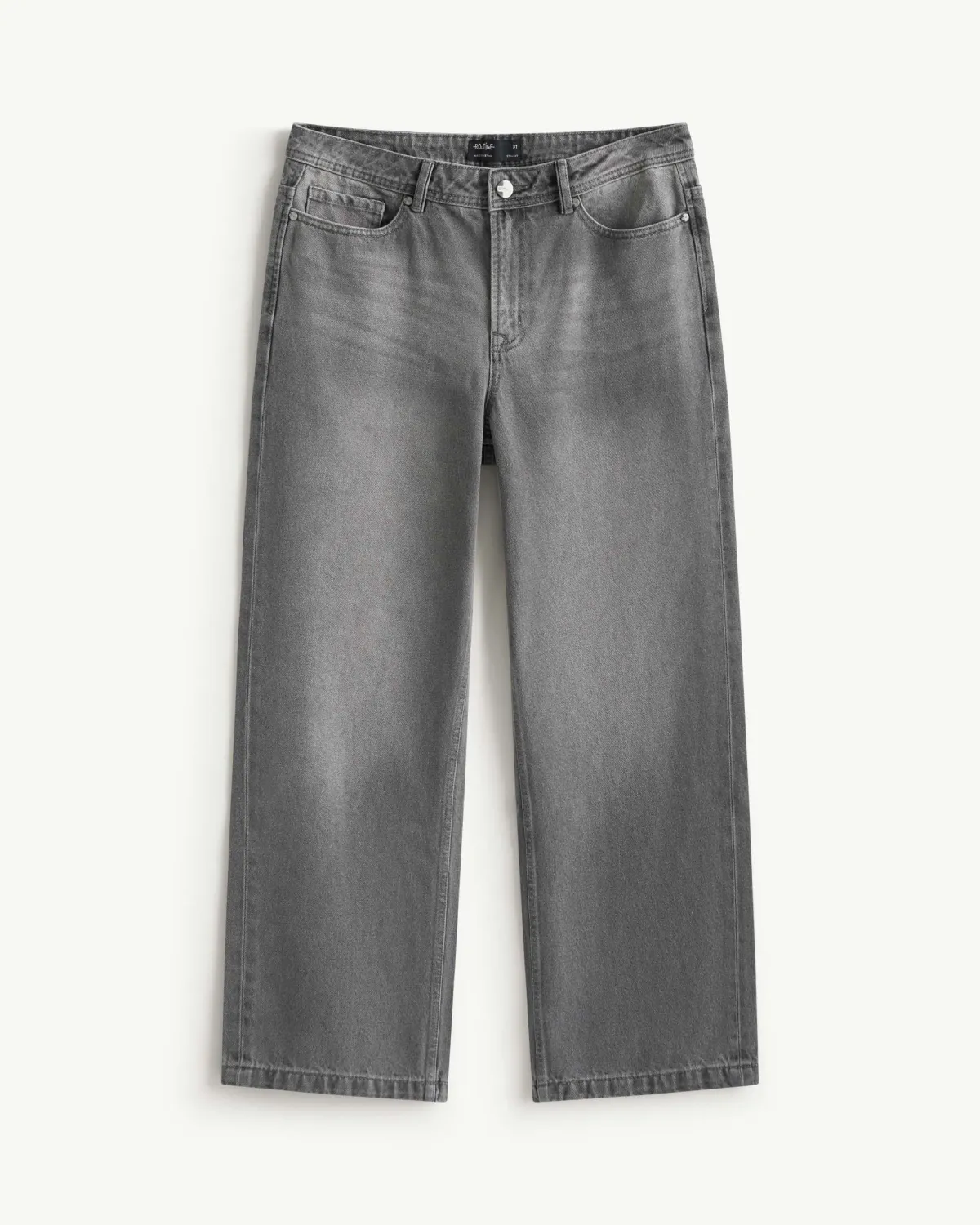 Quần Jean Nam Xám Bạc Ống Suông Form Straight - ROUTINE 10F25DPA023
