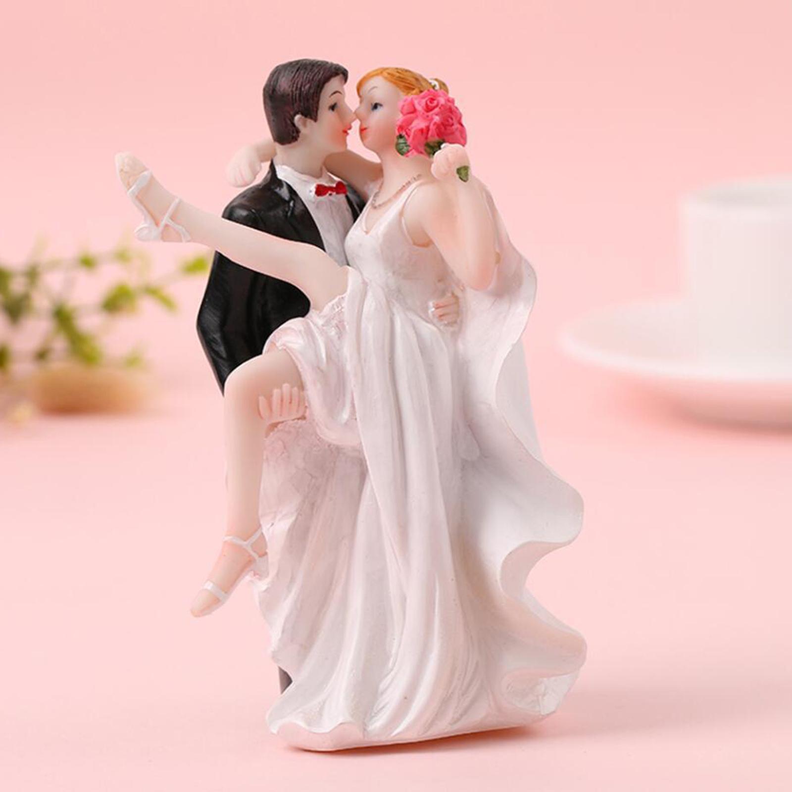 Wedding Cake Topper Couple Figures for Engagement Bride Shower Anniversary