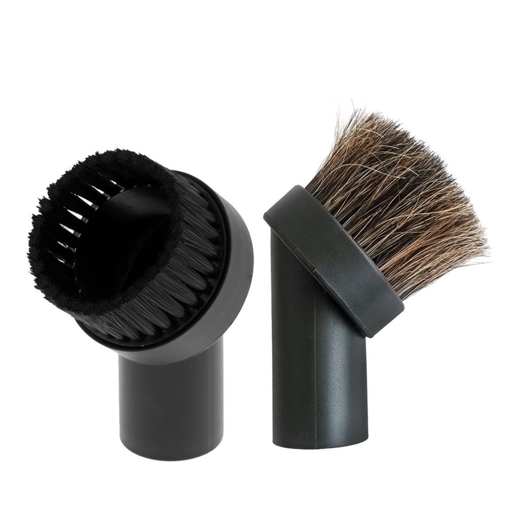 2x Universal Bristle &amp; Horsehair Cleaner Dust Brush fit 32mm Vacuum Cleaners