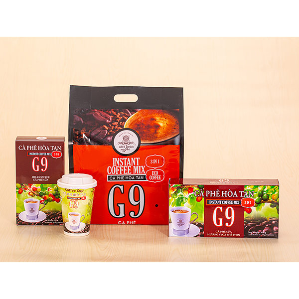 Combo Cà phê hòa tan 3in1 - G9 ( 1 túi 50 gói + hộp 25 gói + hộp 10 gói + 1 ly tiện lợi x 16g)