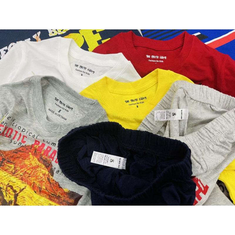 Bộ cotton vải xuất dư size đại cho bé