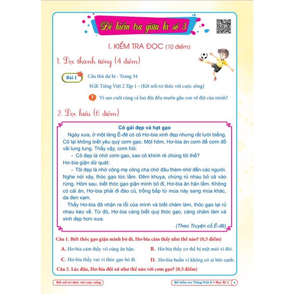 Bộ đề kiểm tra Toán + Tiếng Việt lớp 2 học kì I - Tặng kèm bộ bút bay mực