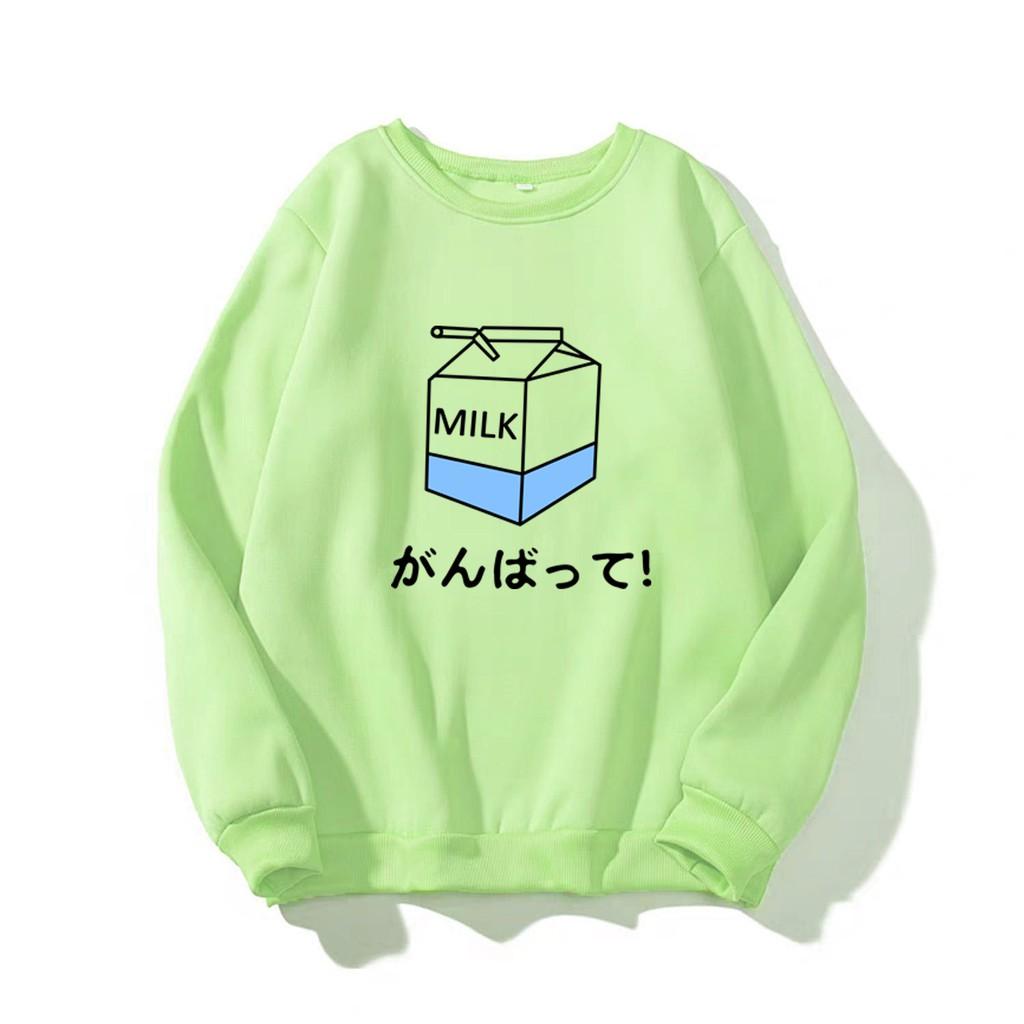 ÁO SWEATER IN MILK (NHIỀU MÀU